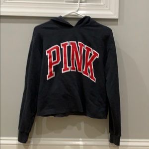 Pink Cropped Hoodie